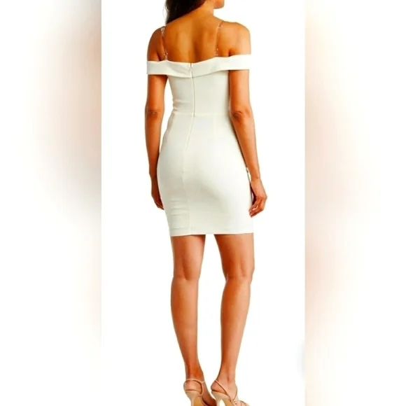 BEBE - Off the Shoulder Body-Con Dress (Size Large) - Picture 2 of 3